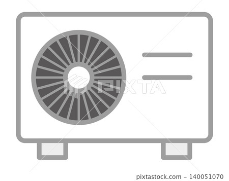 Icon illustration of an air conditioner's outdoor unit Icon illustration of an air conditioner's outdoor unit 140051070