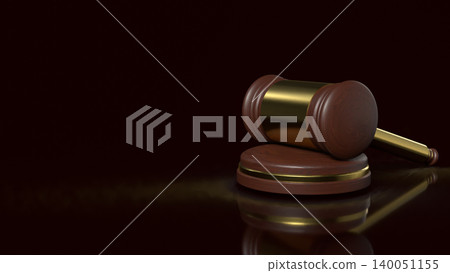 Dark Legal Gavel For Justice Authority 3d render. 140051155