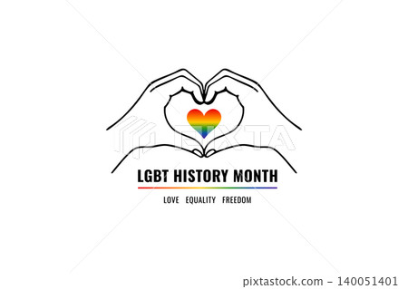 LGBT History Month Heart Hands Design LGBT History Month Heart Hands Design 140051401