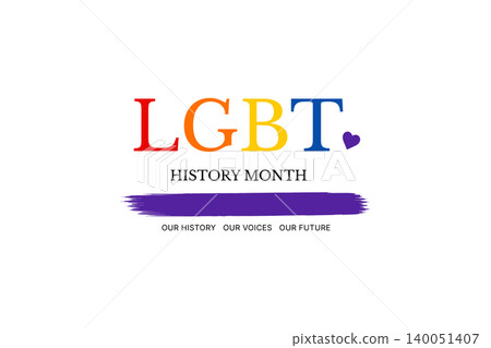 LGBT History Month Brush Style Design LGBT History Month Brush Style Design 140051407