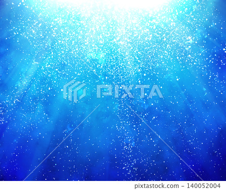 水彩風格的插圖,描繪了光線傾瀉入水中的景象。 水彩風格的插圖,描繪了光線傾瀉入水中的景象。 140052004