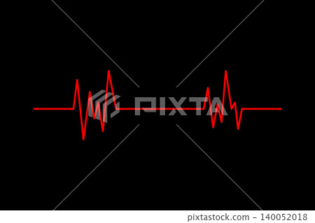 Red electrocardiogram background material Red electrocardiogram background material 140052018