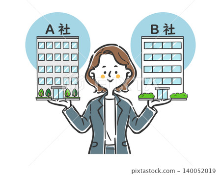 Career women comparing companies - Vector Career women comparing companies - Vector 140052019