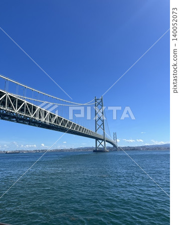 The Akashi Sea seen from under the Akashi Kaikyo Bridge The Akashi Sea seen from under the Akashi Kaikyo Bridge 140052073