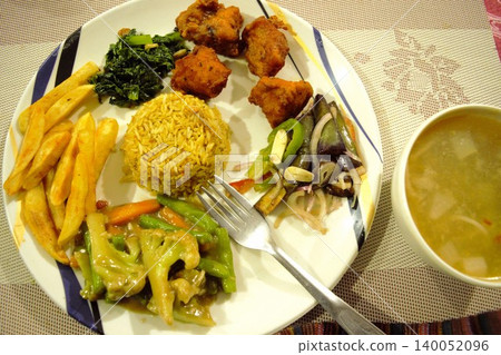Traditional Nepalese plate lunch Traditional Nepalese plate lunch 140052096