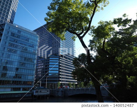 關西充滿活力的經濟中心:大阪淀屋橋精緻現代的都會景觀。 關西充滿活力的經濟中心:大阪淀屋橋精緻現代的都會景觀。 140052487