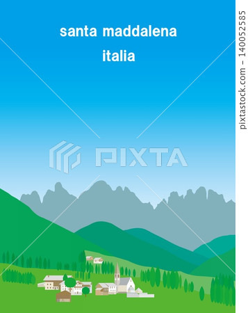 Santa Maddalena, Dolomites, Italy, Spring 140052585