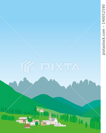 Santa Maddalena, Dolomites, Italy, Spring 140052590