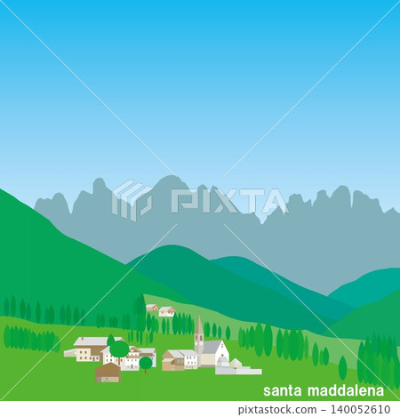 Santa Maddalena, Dolomites, Italy, Spring 140052610