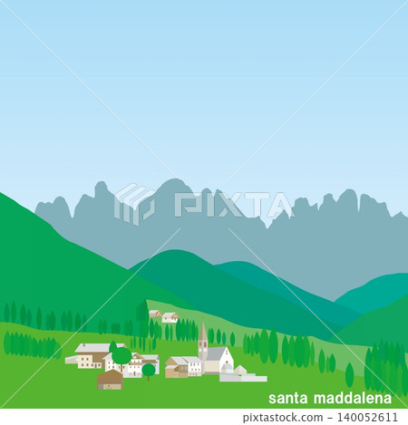 Santa Maddalena, Dolomites, Italy, Spring 140052611
