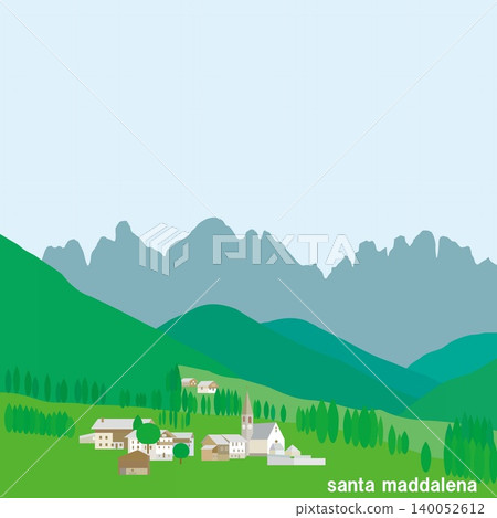 Santa Maddalena, Dolomites, Italy, Spring 140052612