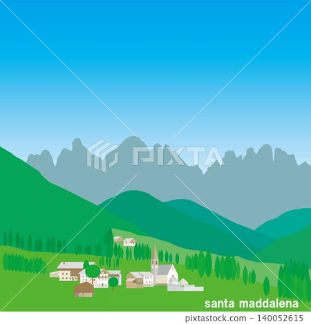 Santa Maddalena, Dolomites, Italy, Spring 140052615