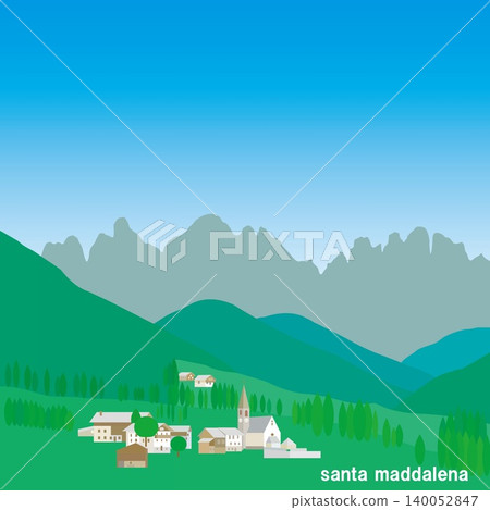Santa Maddalena, Dolomites, Italy, Summer 140052847