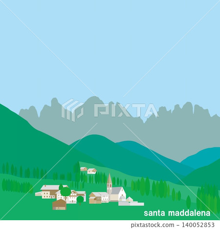 Santa Maddalena, Dolomites, Italy, Summer 140052853