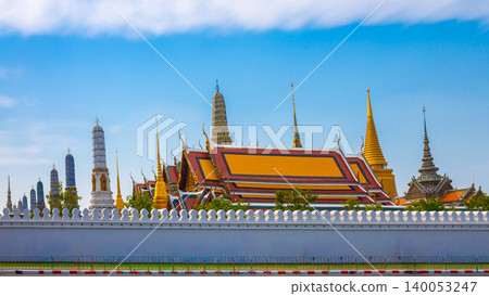 Bangkok Temple Wat Phra Kaew is in the Royal Palace of Thailand. It is a popular place and destination for tourists around the world. Bangkok Temple Wat Phra Kaew is in the Royal Palace of Thailand. It is a popular place and destination for tourists around the world. 140053247
