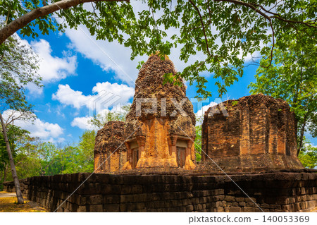 Prasat Ku Suan Taeng is an ancient Khmer in the deep forest castle located in Buriram Province, Thailand. 140053369