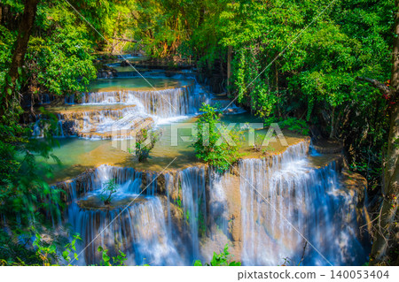 Landscape of Huai Mae Khamin waterfall Srinakarin Is a waterfall in the deep forest at Kanchanaburi, Thailand. Landscape of Huai Mae Khamin waterfall Srinakarin Is a waterfall in the deep forest at Kanchanaburi, Thailand. 140053404