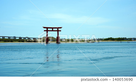 Hamana Lake Benten Island Red Torii Gate 140053690