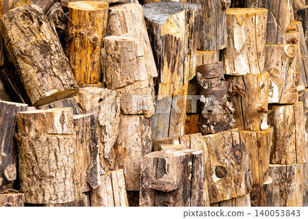 Chopped Firewood Timber Wall Chopped Firewood Timber Wall 140053843