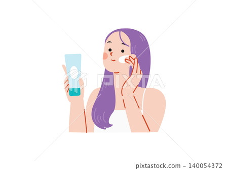 護膚婦女的例證 護膚婦女的例證 140054372