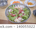A vibrant and healthy authentic yukhoe bibimbap that evokes the feeling of traveling in Korea. 140055022