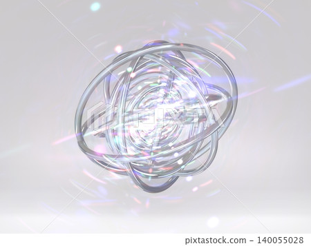 A 3DCG background of overlapping rings that glow in rainbow colors. A 3DCG background of overlapping rings that glow in rainbow colors. 140055028