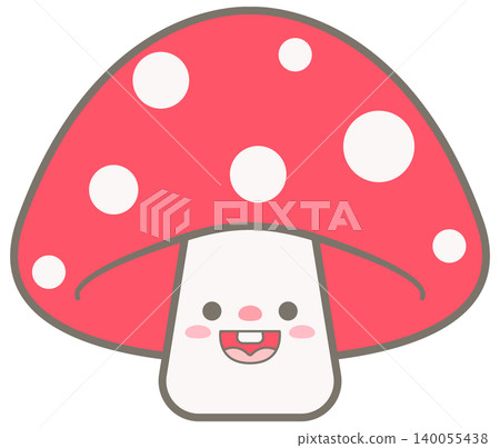 Cute Mushroom Character Cartoon Graphic for Kids Forest Outdoor Adventure Cute Mushroom Character Cartoon Graphic for Kids Forest Outdoor Adventure 140055438