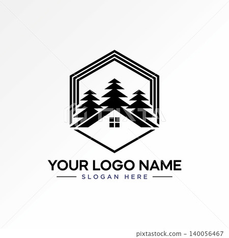 Line hexagon ecology tree home architecture exterior roof nature environment logo design graphic concept creative premium vector stock image top sell Line hexagon ecology tree home architecture exterior roof nature environment logo design graphic concept creative premium vector stock image top sell 140056467