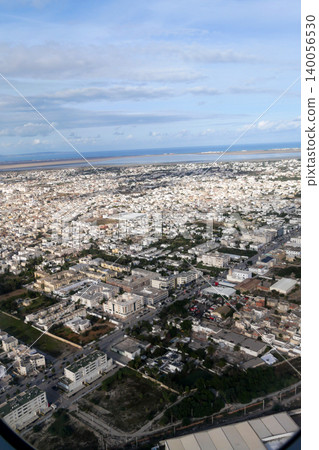 View of Tunis from an airplane in Tunisia View of Tunis from an airplane in Tunisia 140056530