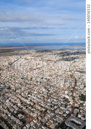 View of Tunis from an airplane in Tunisia View of Tunis from an airplane in Tunisia 140056532