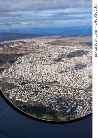 View of Tunis from an airplane in Tunisia View of Tunis from an airplane in Tunisia 140056539