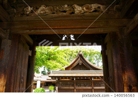 幸宮神社：從城門樓可以看到圍牆和參拜殿。 140056563