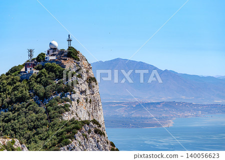 Aerial view of top of Gibraltar Rock, in Upper Rock Natural Reserve Aerial view of top of Gibraltar Rock, in Upper Rock Natural Reserve 140056623
