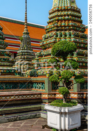 Temple of the Reclining Buddha in Bangkok, Thailand. Temple of the Reclining Buddha in Bangkok, Thailand. 140056756
