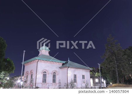【神奈川縣平塚市:名勝古蹟】八幡山上的西式房屋(夜景) 【神奈川縣平塚市:名勝古蹟】八幡山上的西式房屋(夜景) 140057804