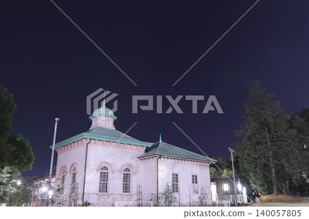 【神奈川縣平塚市:名勝古蹟】八幡山上的西式房屋(夜景) 【神奈川縣平塚市:名勝古蹟】八幡山上的西式房屋(夜景) 140057805