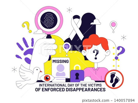 International Day of the Victims of Enforced Disappearances Vector Illustration Featuring Missing Persons Awareness, Human Rights and Remembrance International Day of the Victims of Enforced Disappearances Vector Illustration Featuring Missing Persons Awareness, Human Rights and Remembrance 140057894