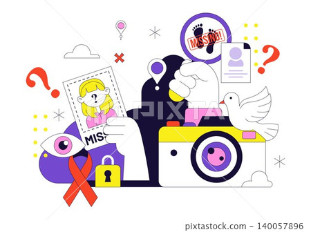 International Day of the Victims of Enforced Disappearances Vector Illustration Featuring Missing Persons Awareness, Human Rights and Remembrance 140057896