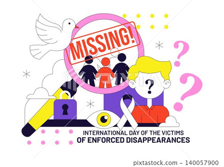 International Day of the Victims of Enforced Disappearances Vector Illustration Featuring Missing Persons Awareness, Human Rights and Remembrance International Day of the Victims of Enforced Disappearances Vector Illustration Featuring Missing Persons Awareness, Human Rights and Remembrance 140057900