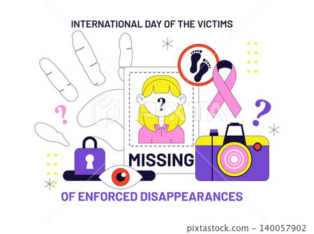 International Day of the Victims of Enforced Disappearances Vector Illustration Featuring Missing Persons Awareness, Human Rights and Remembrance International Day of the Victims of Enforced Disappearances Vector Illustration Featuring Missing Persons Awareness, Human Rights and Remembrance 140057902