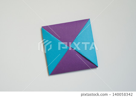 colorful origami paper	 140058342