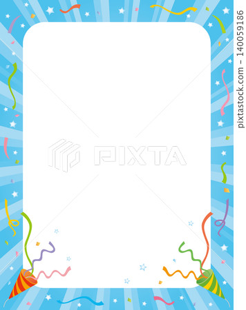 Colorful confetti and ribbon frame Colorful confetti and ribbon frame 140059186