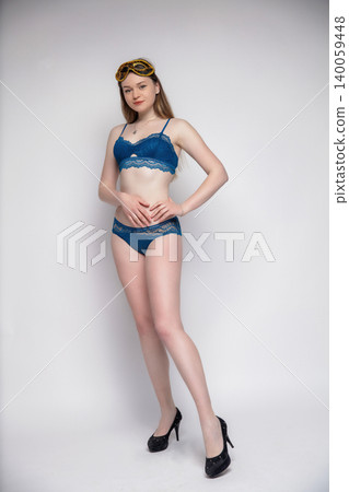 Lovely woman dressed in lingerie Lovely woman dressed in lingerie 140059448