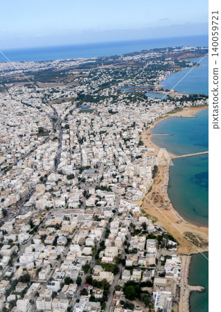 View of Tunis from an airplane in Tunisia View of Tunis from an airplane in Tunisia 140059721
