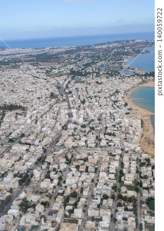 View of Tunis from an airplane in Tunisia View of Tunis from an airplane in Tunisia 140059722