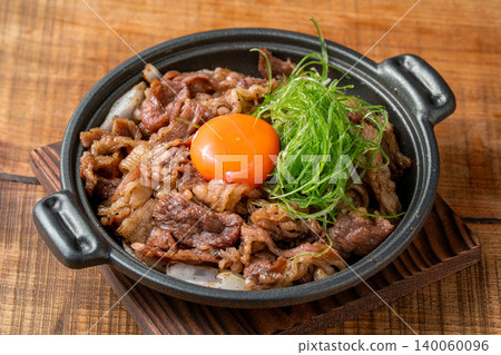 Beef Sukiyaki: A luxurious wagyu beef hot pot enjoyed in a sweet and savory broth. Beef Sukiyaki: A luxurious wagyu beef hot pot enjoyed in a sweet and savory broth. 140060096