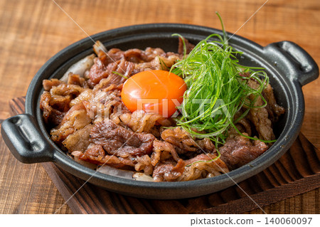 Beef Sukiyaki: A luxurious wagyu beef hot pot enjoyed in a sweet and savory broth. Beef Sukiyaki: A luxurious wagyu beef hot pot enjoyed in a sweet and savory broth. 140060097