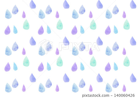 水彩滴圖案清晰藍綠色 140060426