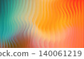 Abstract Vibrant Colorful Soft Stripped Pastel Gradient Background. Fractal Glass Texture. Holographic Futuristic Ribbed Visual Pattern. Blue Pink Orange Yellow Color. Rippled Glass Effect. Colorful 140061219