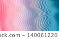 Abstract Vibrant Colorful Soft Stripped Pastel Gradient Background. Fractal Glass Texture. Holographic Futuristic Ribbed Visual Pattern. Blue Pink Color. Rippled Glass Effect. Colorful BG. Vector 140061220